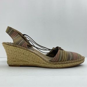 Soft Style size 8.5 Women’s Brown Espadrille Wedge Sandals